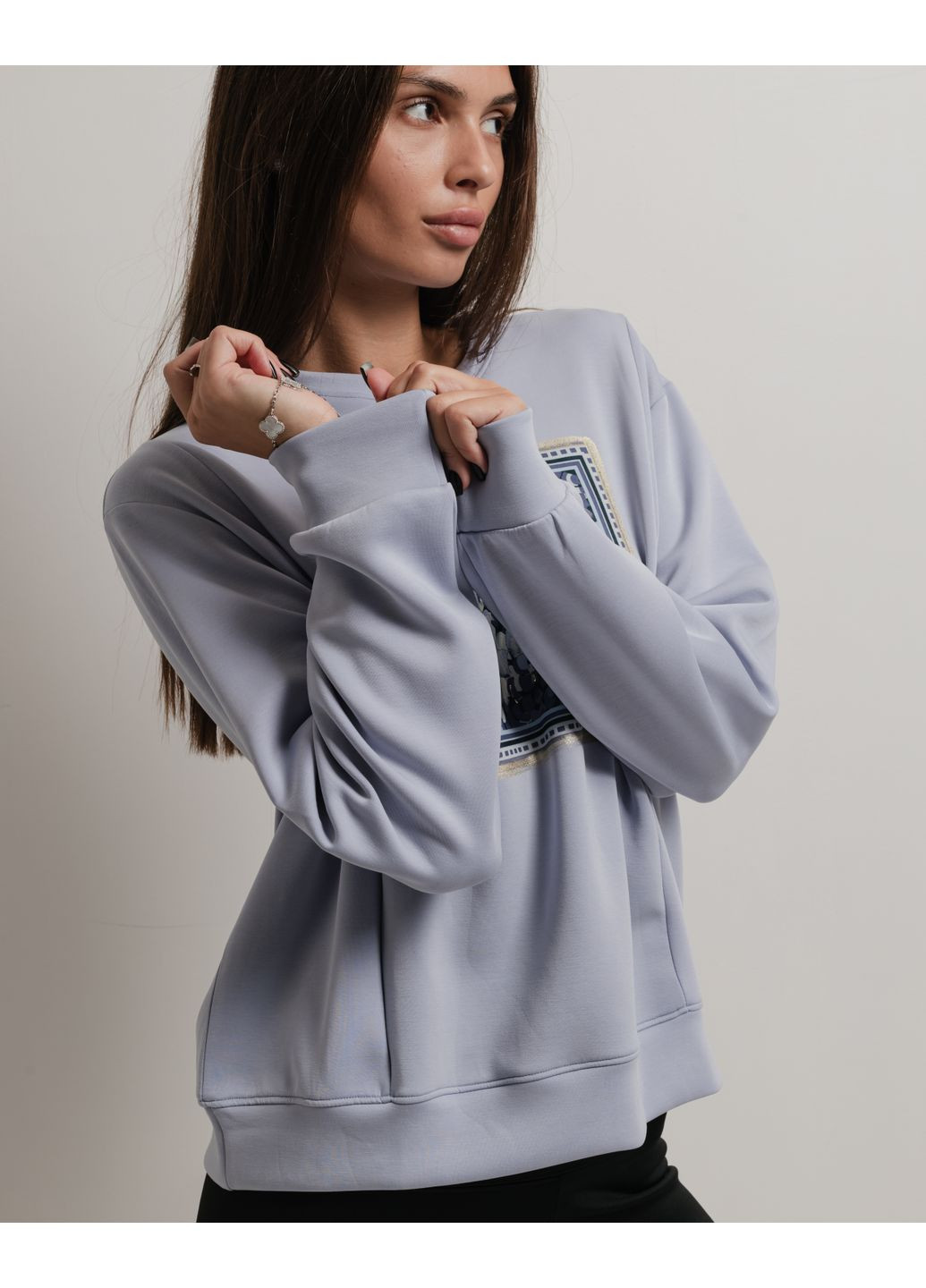 Голубой свитшот женский голубой Butella (361408890)