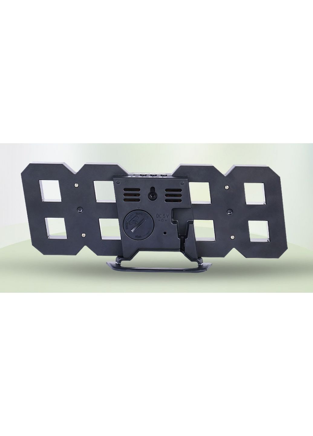 Світлодіодні цифрові годинники Black oclock зелені цифри настінні годинники електронні годинники з USB живленням ProDobro (365442553)