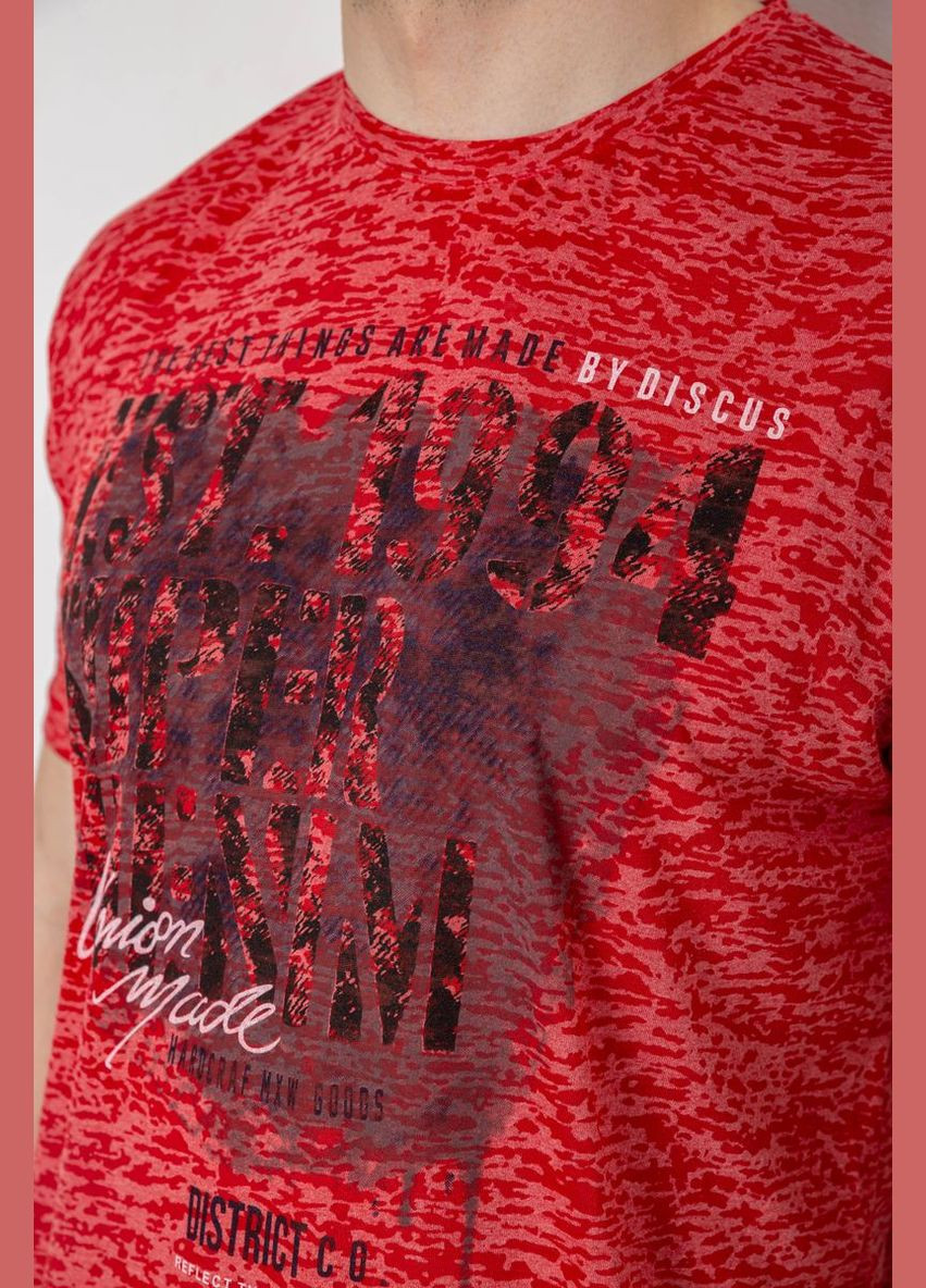 Красная футболка мужская с принтом Andi 244R6019