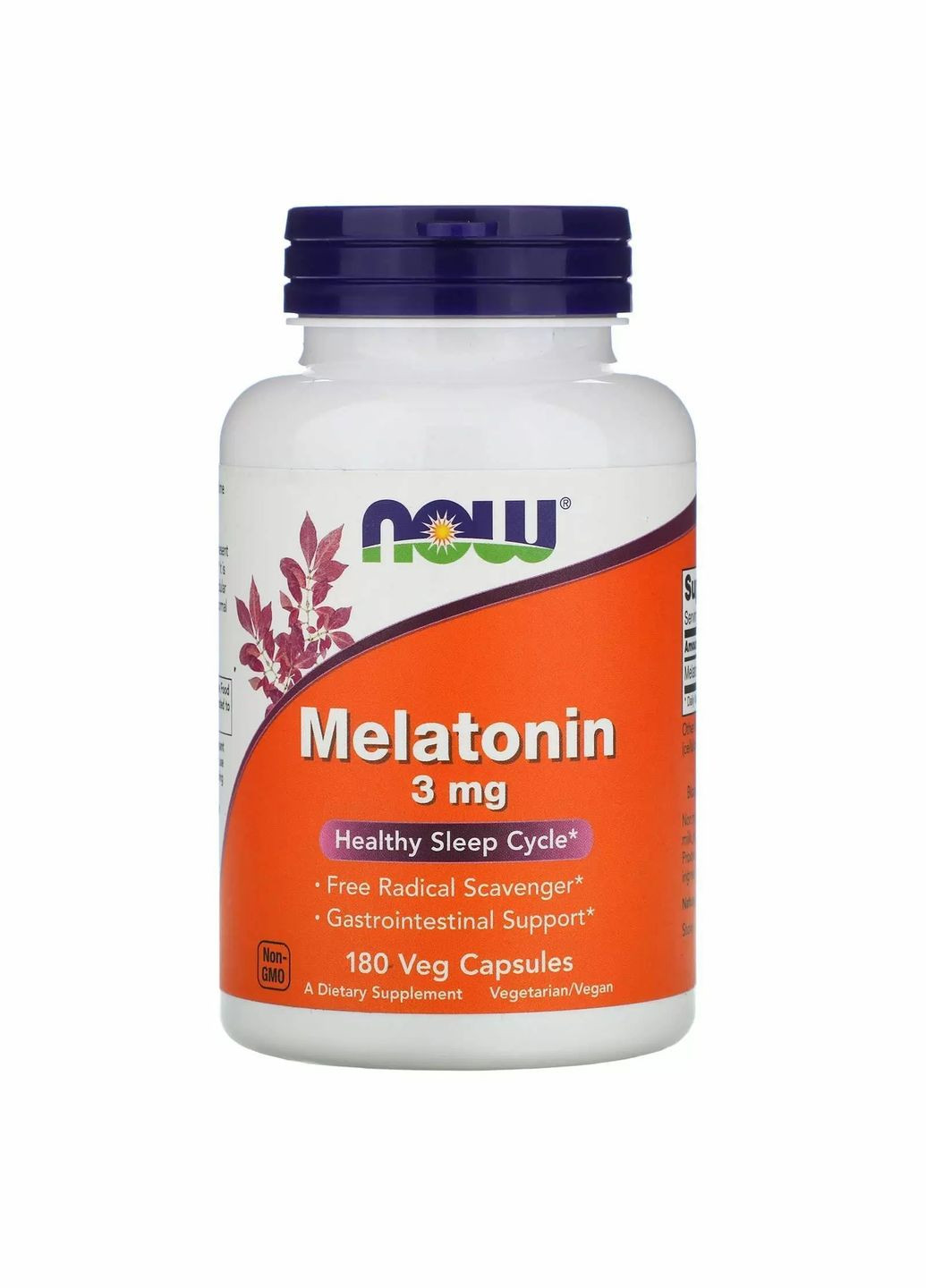 Мелатонин, Melatonin, 3 мг, 180 капсул Now Foods (323229440)