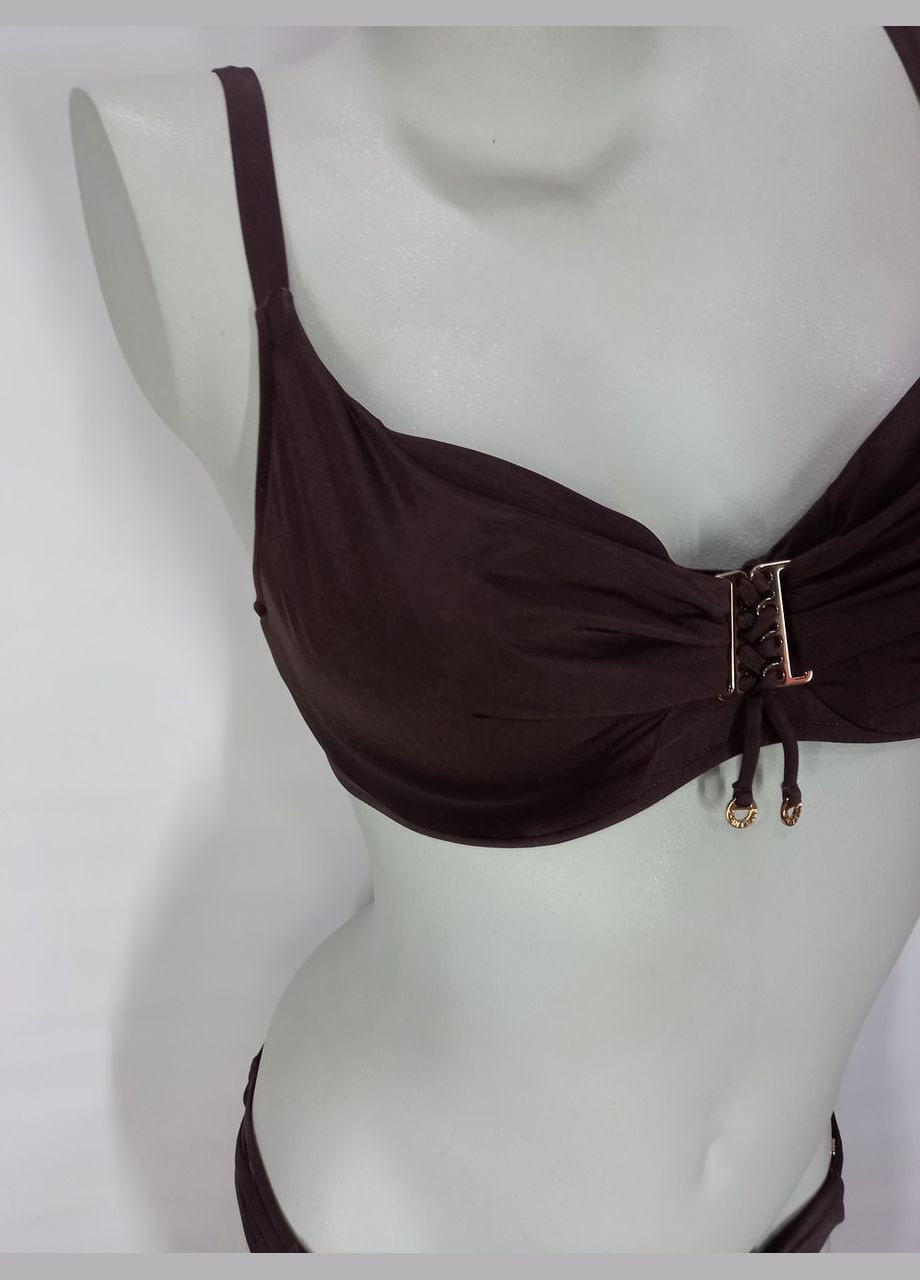 Коричневый летний раздельный купальник с мягкой чашкой шоколадный размер 75д 6731kr Chantelle