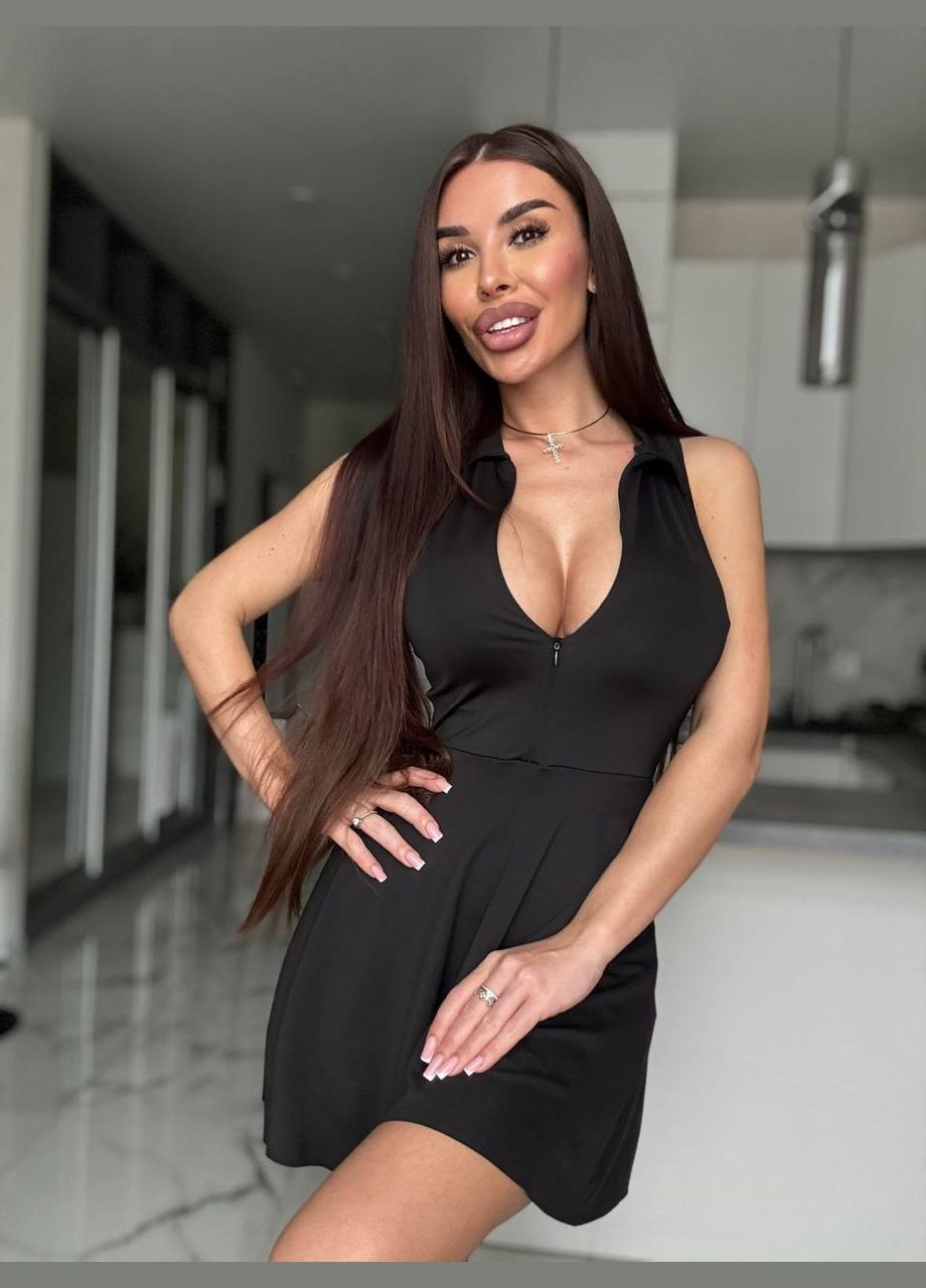 Комбинезон N.Family однотонний чорний кежуал