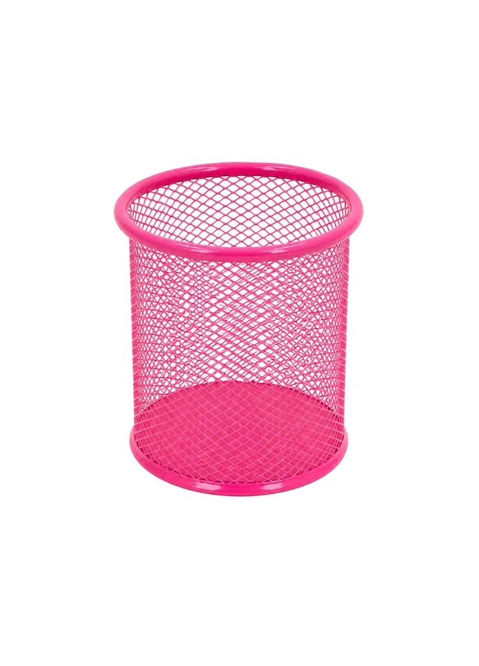 Стакан для ручек 562001-Pink металлический, круглый, 9,5х7,5см Leader (391173034)
