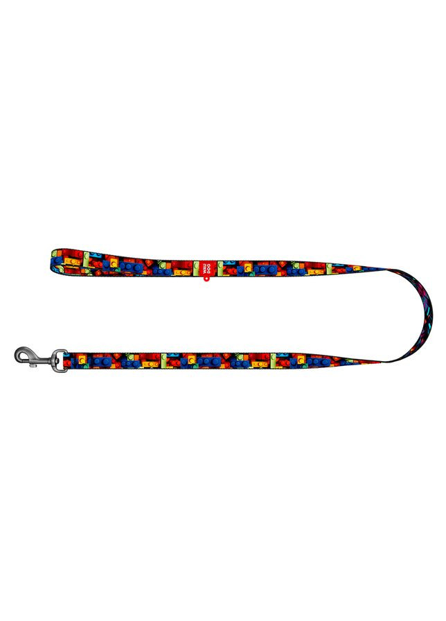 Поводок для собак WAUDOG Nylon нейлоновый рисунок Блоки ширина 25 мм длина 200 см для малых и больших пород ProDobro (373221264)