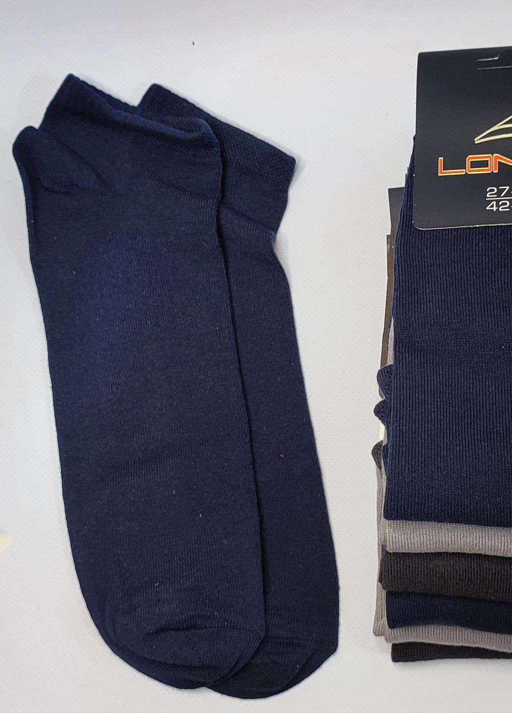 Комбинированные носки короткие хлопковые 6 пар упаковка житомир (0013/6) микс Lomani однотонные (329901350)