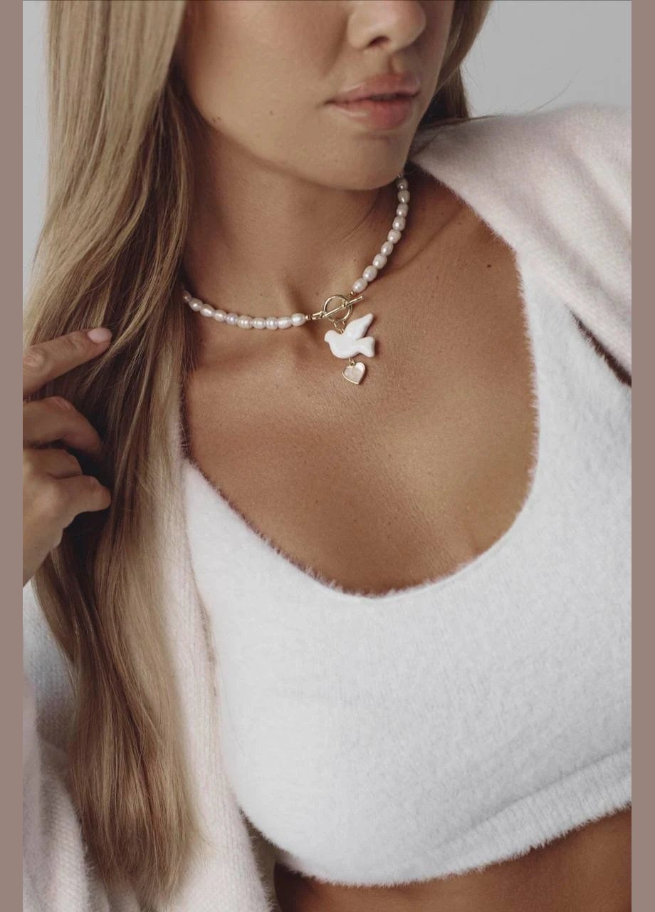 Колье "Gold Heart Горлица" Le'Perle (312519912)