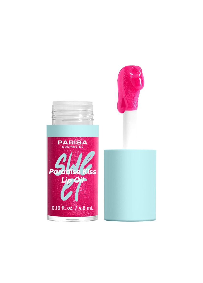 Блиск-олійка для губ Sweet Paradise Kiss Lip Oil №02 Rose Parisa Cosmetics (305830385)