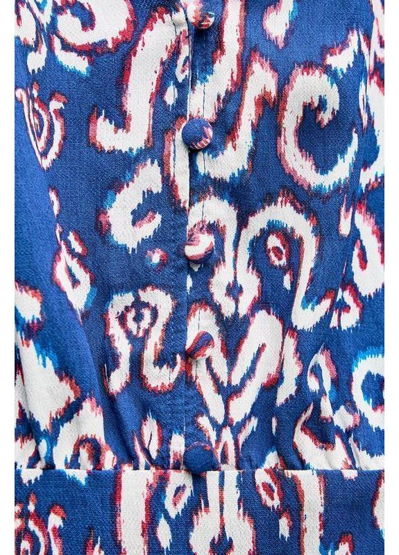 Комбінована розкльошена сукня міні з принтом Zara