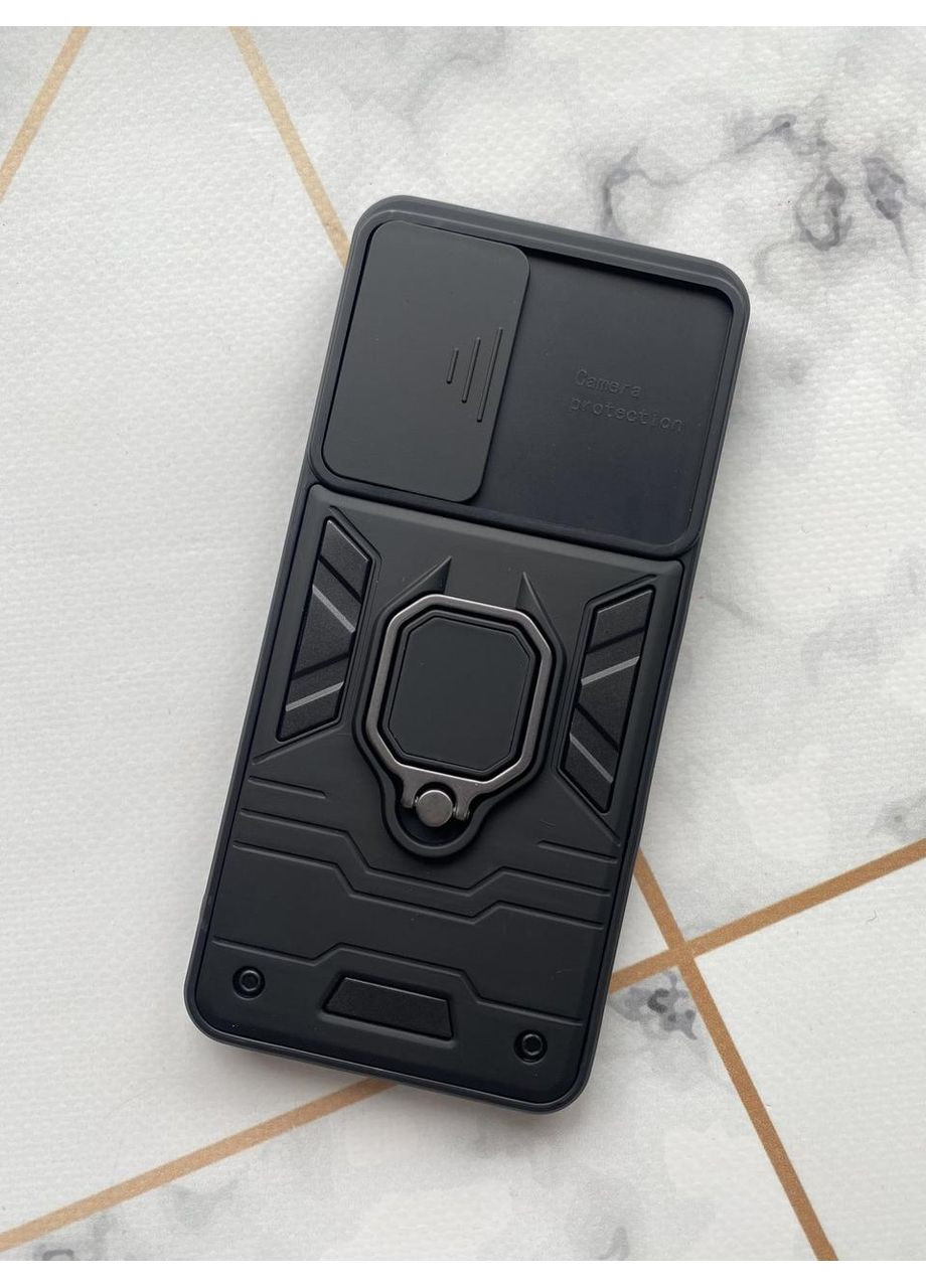 Силіконовий чохол із слайд-камерою та кільцем-підставкою для Samsung Galaxy A32 Чорний Creative (359499651)
