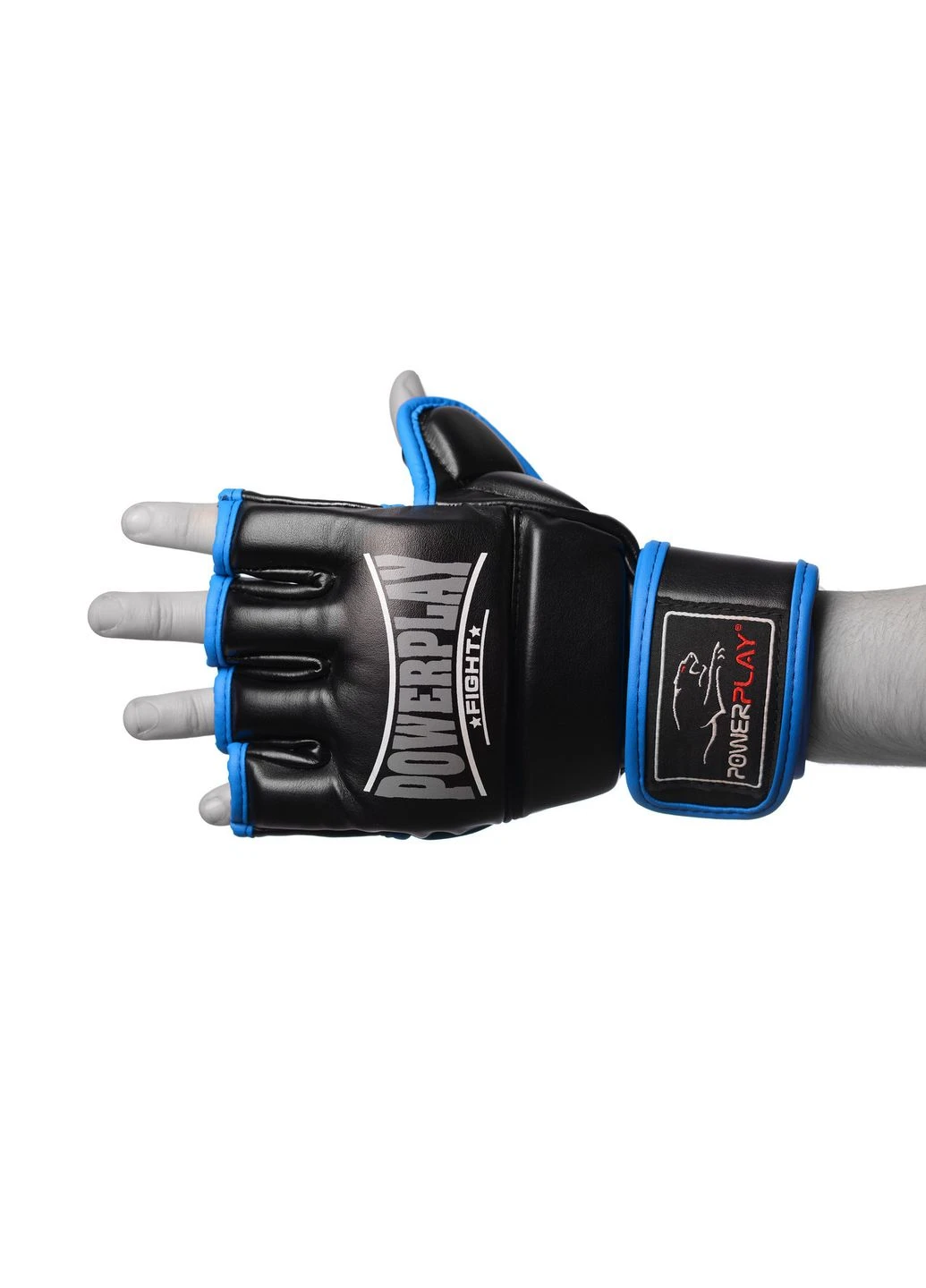 Перчатки для MMA 3058 Черно-Синие PowerPlay (383427760)