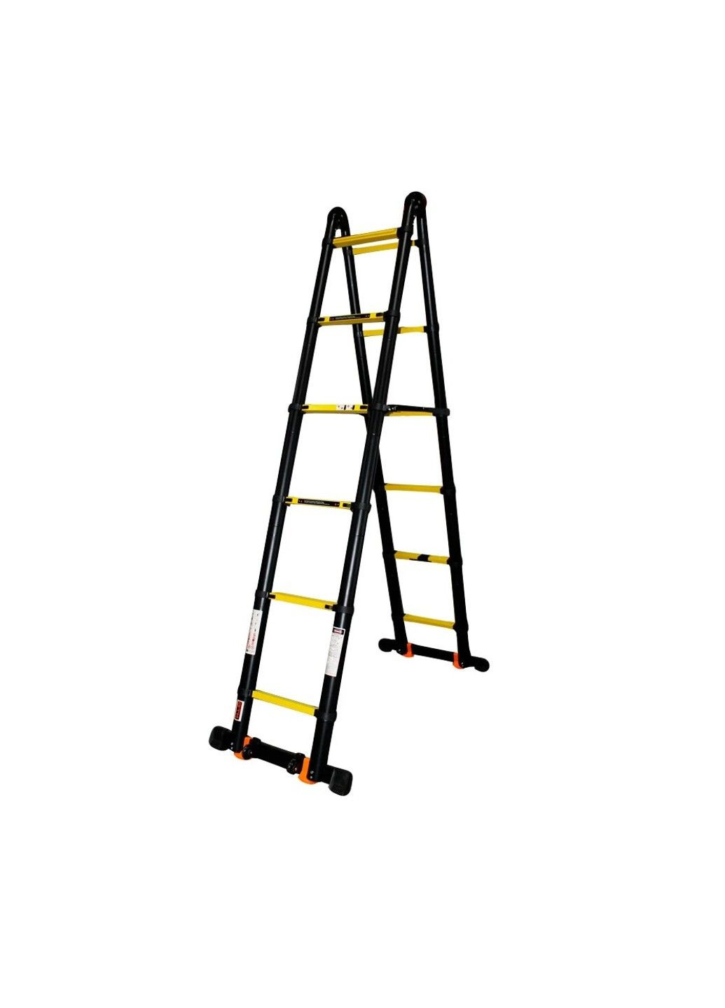 Лестница-трансформер телескопическая алюминиевая KME3050B (5 м, 2 секции, 12 ступеней, 20.7 кг) GTM (298344829)