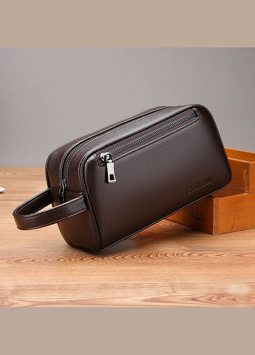 Мужская кожаная барсетка клатч GORCHIS с ручкой коричневая кожа OEM (314984609)