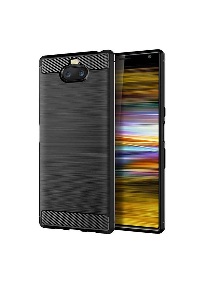Накладка Carbon Fiber для Sony Xperia 10 Plus I4213 Black Lenuo (366431470)