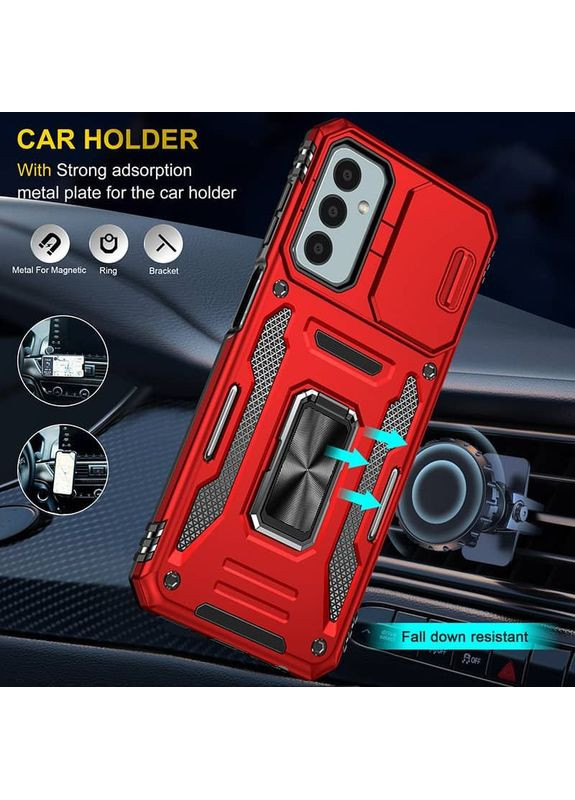 Ударостійкий чохол Camshield Army Ring для Samsung Galaxy M23 5G / M13 4G Червоний Epik (372499861)
