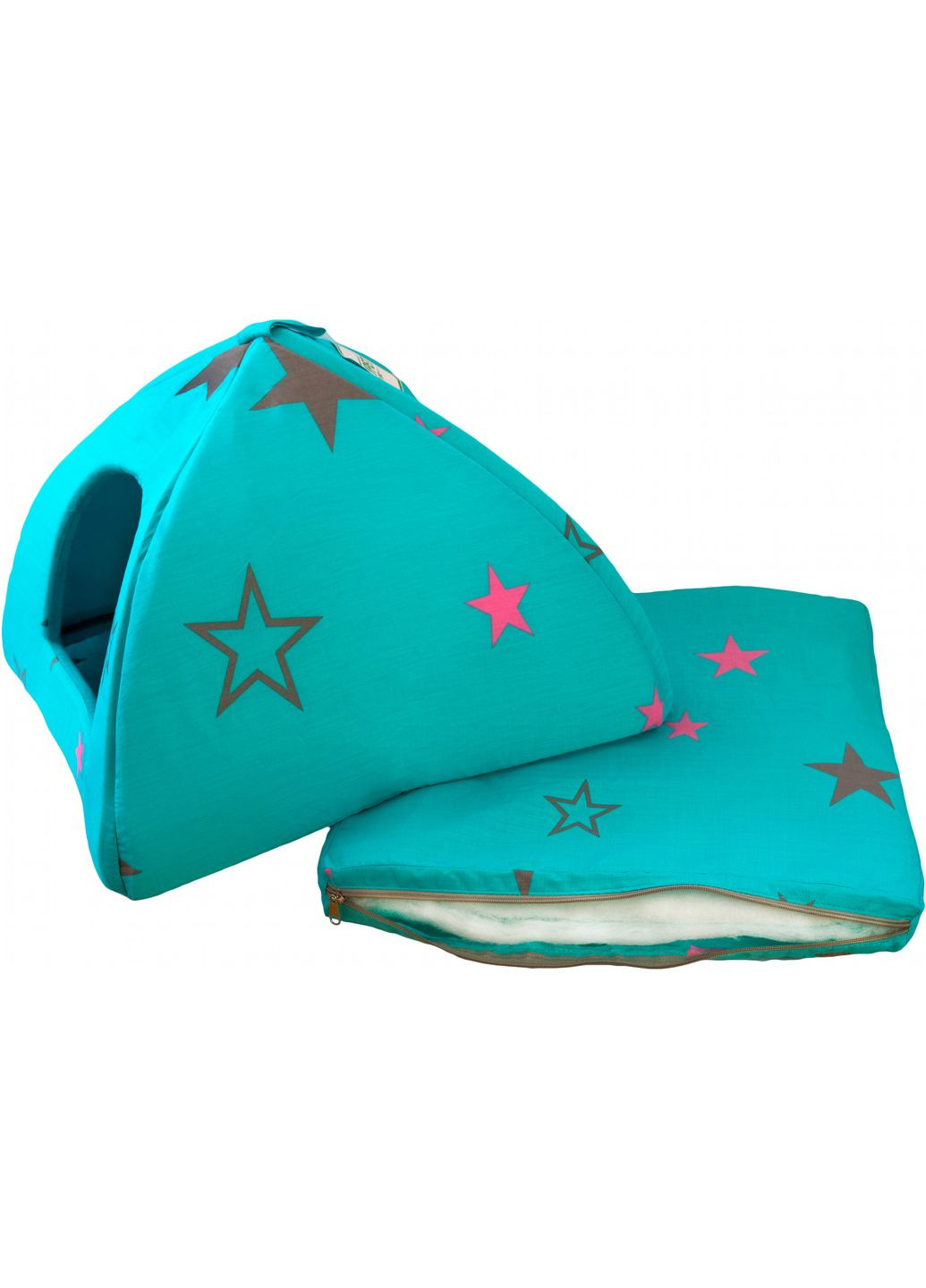 Юрта для собак та кішок №2 Соня 46x46x35 см Бірюзовий (4820224212456) Lucky Pet (313239717)