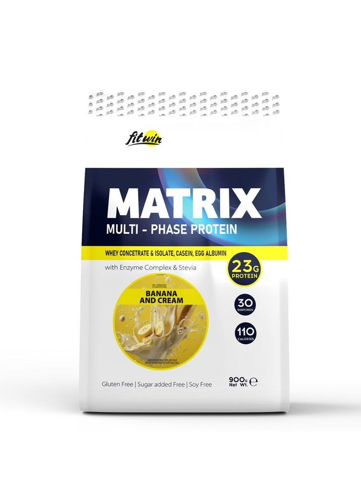 Протеїн Matrix Multi-Phase Protein, 900 грам - Банан із вершками FitWin (324422564)
