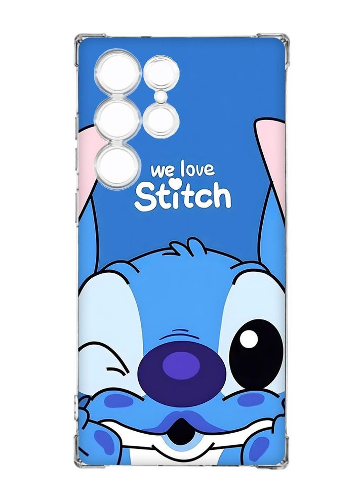 Чехол с утолщёнными углами на Samsung Galaxy S23 Ultra Стич (принт 410) Creative (356126957)