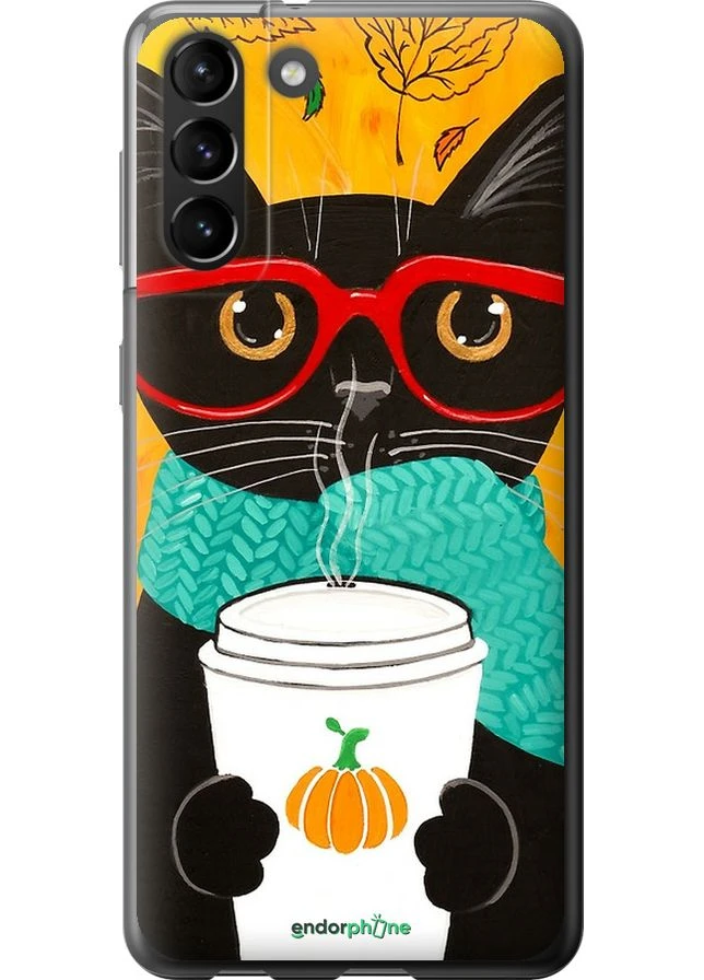 Чехол на Samsung Galaxy S21 Plus Осенний кот "4026u-2115-70447" Endorphone (365826206)