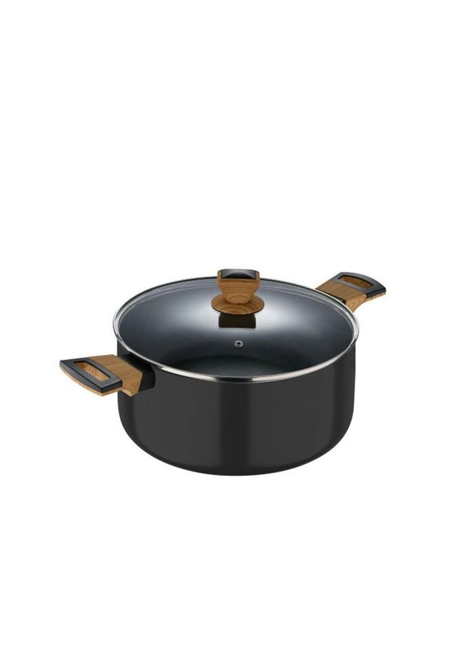Кастрюля с крышкой Earth black BG-32035-BK 20 см 2.5 л черная Bergner (319551667)