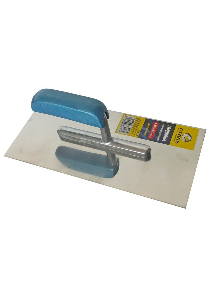 Гладилка из нержавеющей стали 130x280 мм деревянная ручка 37018 (69955) СТАЛЬ (324799136)