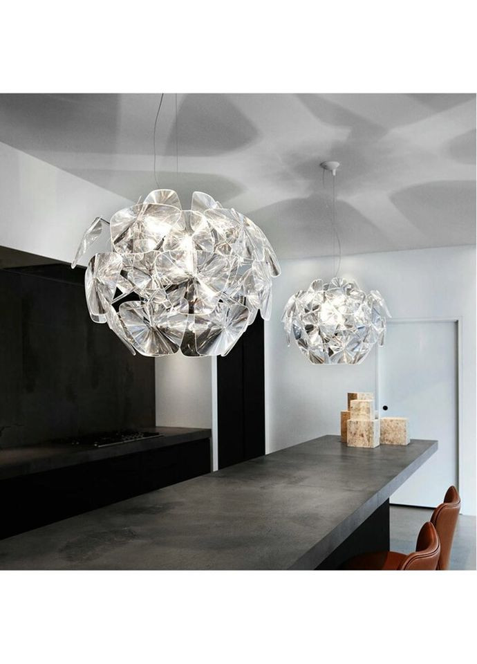 Люстра підвісна на 1 лампочку 26589 Прозорий 50-175х60х60 см. Sunnysky (324396597)