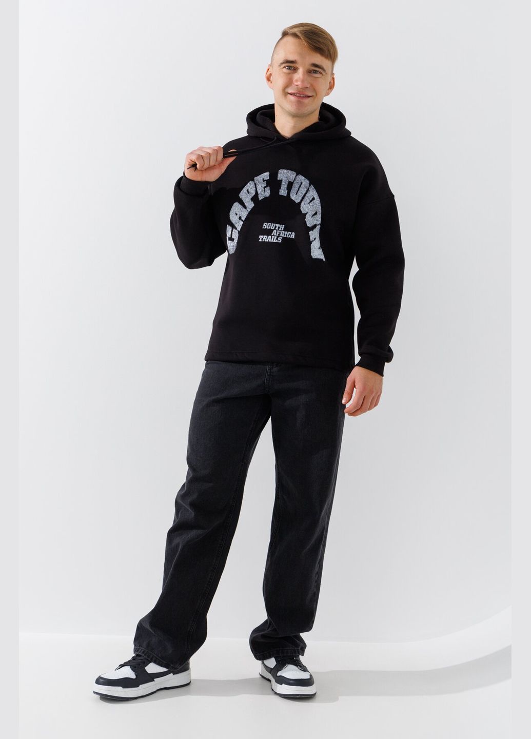 Худи с принтом мужской 2309 Черный shop (2000990779755) No Brand (362901220)