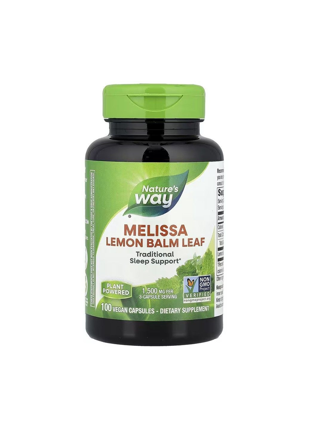, меліса, листя меліси, 100 веганських капсул (500 мг в 1 капсулі) Nature's Way (364956346)