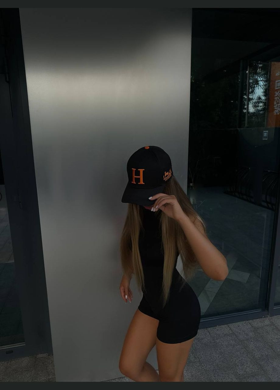 Женский комбинезон Україна комбинезон-шорты чёрный спортивный, повседневный, кэжуал, вечерний дайвинг