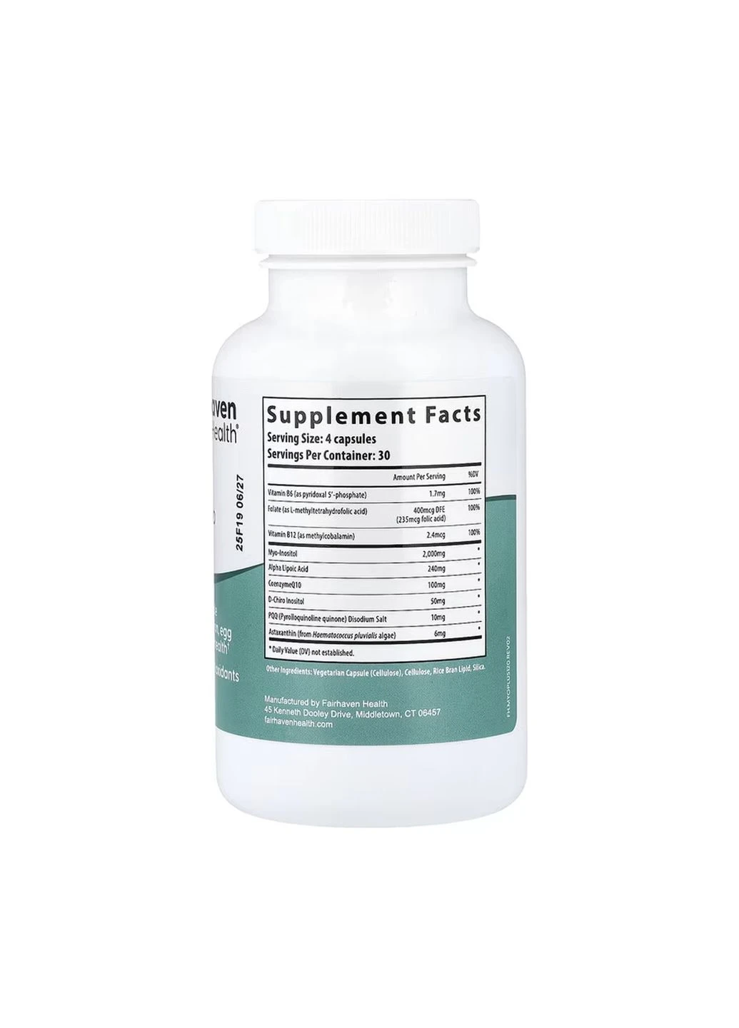 PQQ Myo D-Chiro Inositol Plus 120 капсул для жіночого здоров'я підтримка репродуктивної функції антиоксиданти Fairhaven Health (368979018)