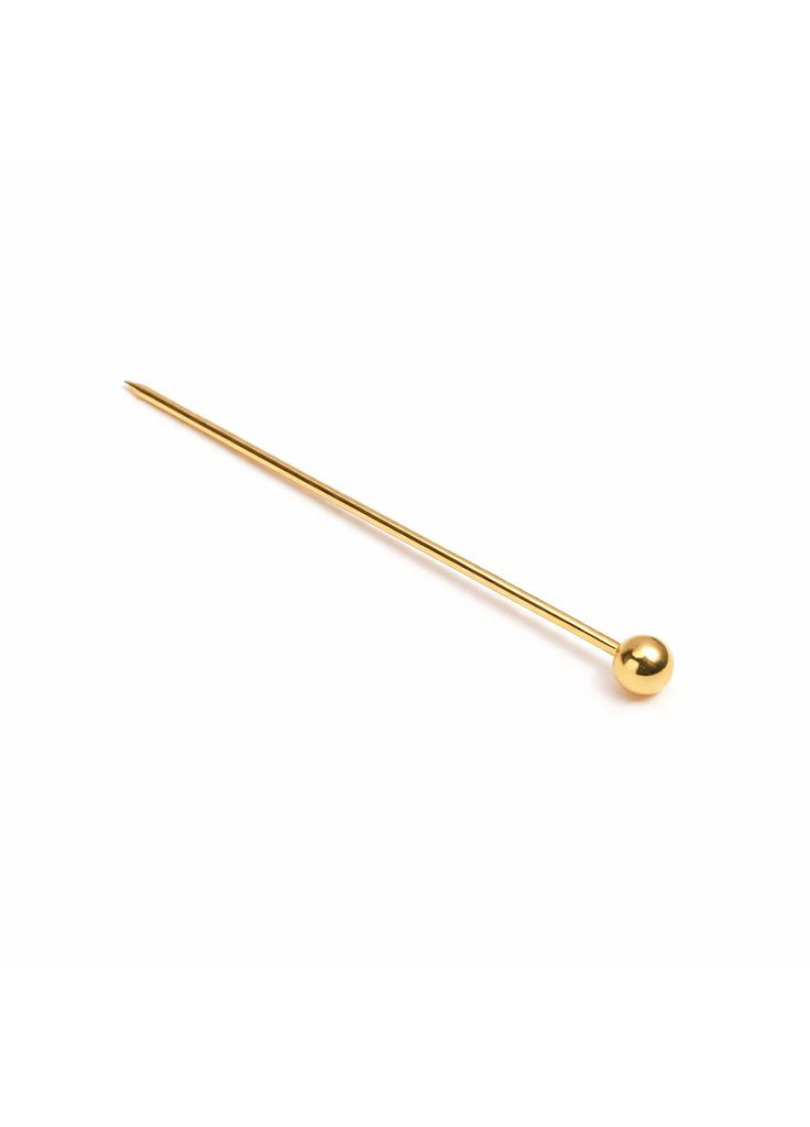 Шпажка металева Bar House для канапе та коктейлю куля Золотиста No Brand (368695271)