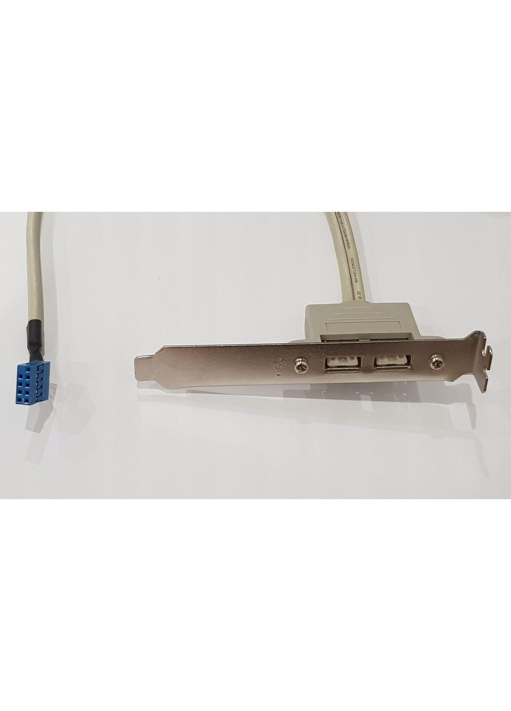 Удлинитель корпусный USB2.0 Ax2 PinHeader (планка) 0.30m Slot Bracket Lucom (370888130)