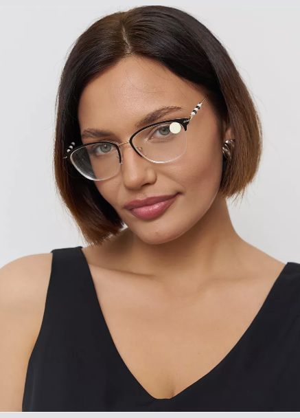 Женские очки для зрения, для чтения +4.50 полуоправа металл Ralph (337171430)