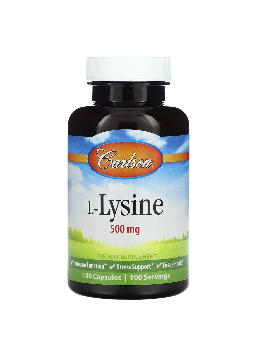 L-лізин, L-Lysine,, 500 мг, 100 капсул Carlson Labs (379772577)