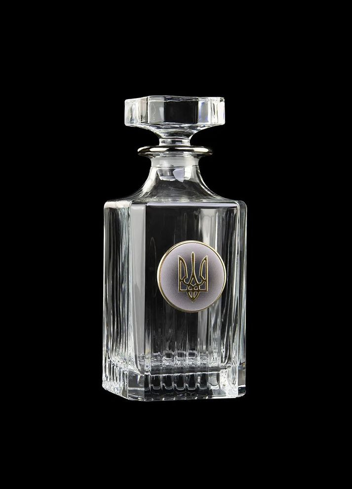 Набор для виски crystal "Генштаб" с графином, 4 шт | Подарок Начальнику Генерального штаба ВСУ, Boss Crystal B5GEN2PGD (345646688)