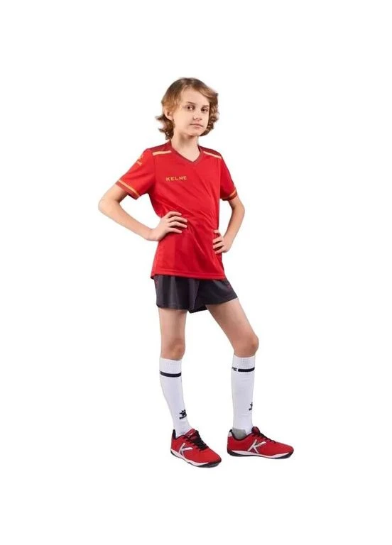 Комплект футбольної форми дитячий червоно-сірий 8351ZB3158.9667 Kelme SEGOVIA (396287262)