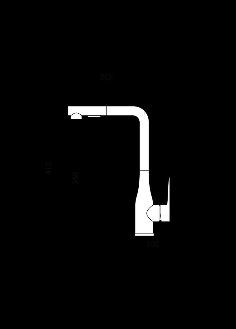 Смеситель нержавейка для кухни с выдвижным изливом WSB-33 Nett (337718085)