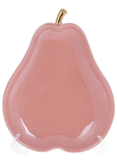 Набор 2 блюда "Груша" 21х16х3см фарфор, розовый перламутр с золотом Bona (372175414)