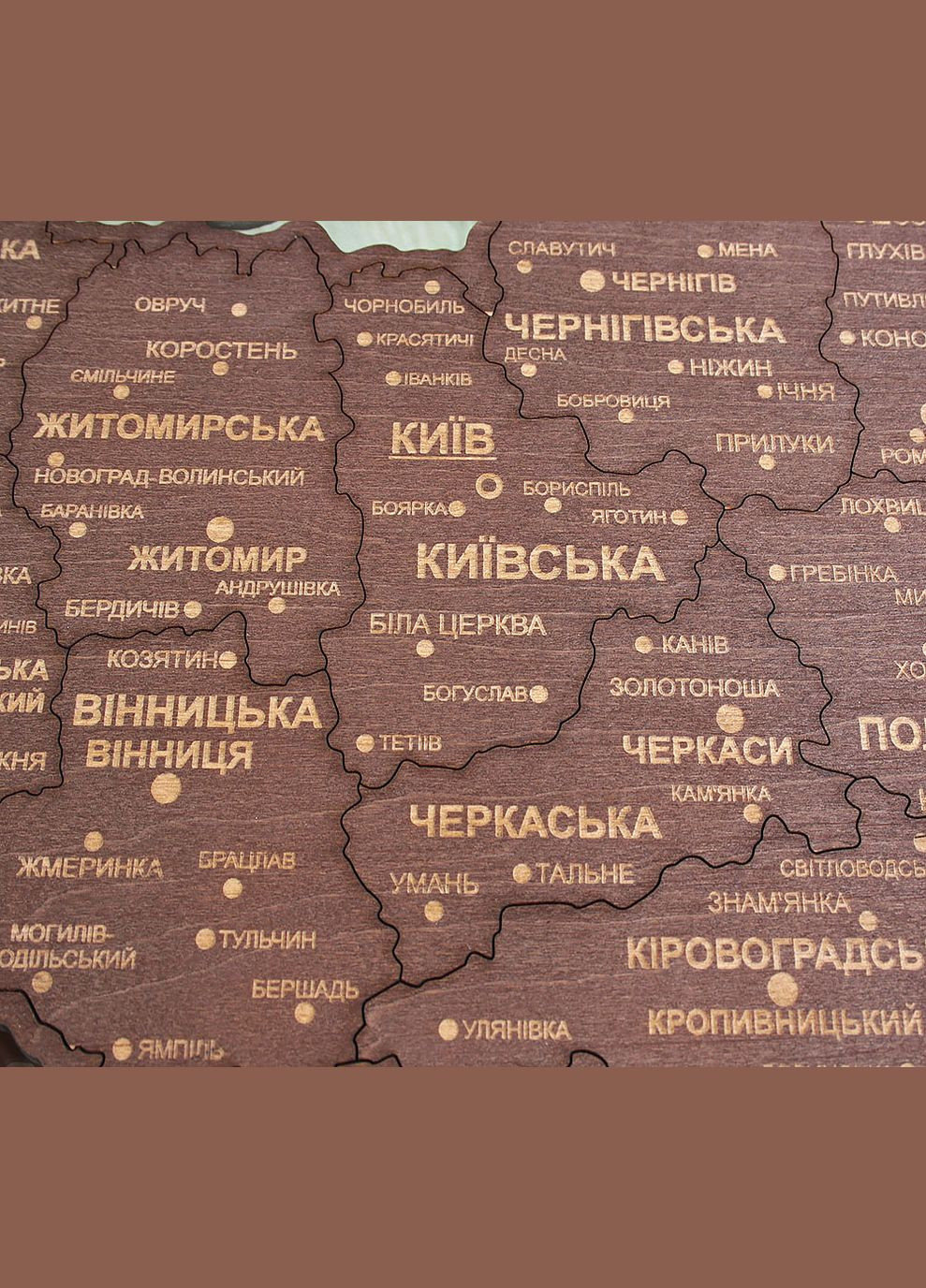 Мапа України настінна одношарова темна без коробки 55*38.5 см (13) Гранд Презент (279382128)