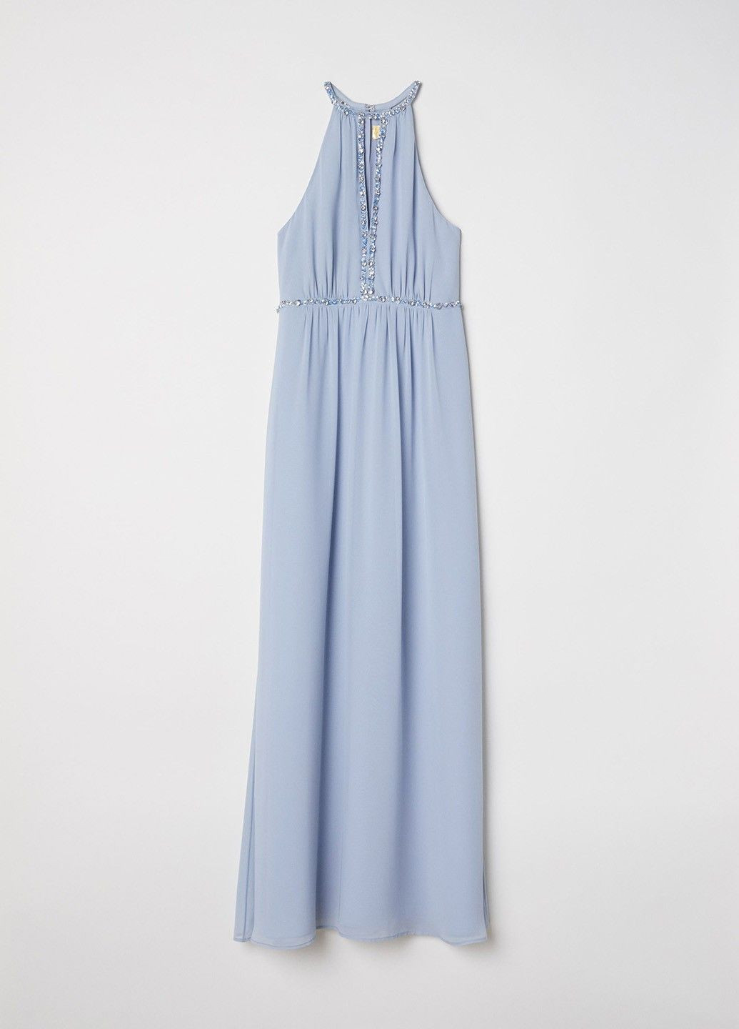 Синее вечернее платье H&M однотонное