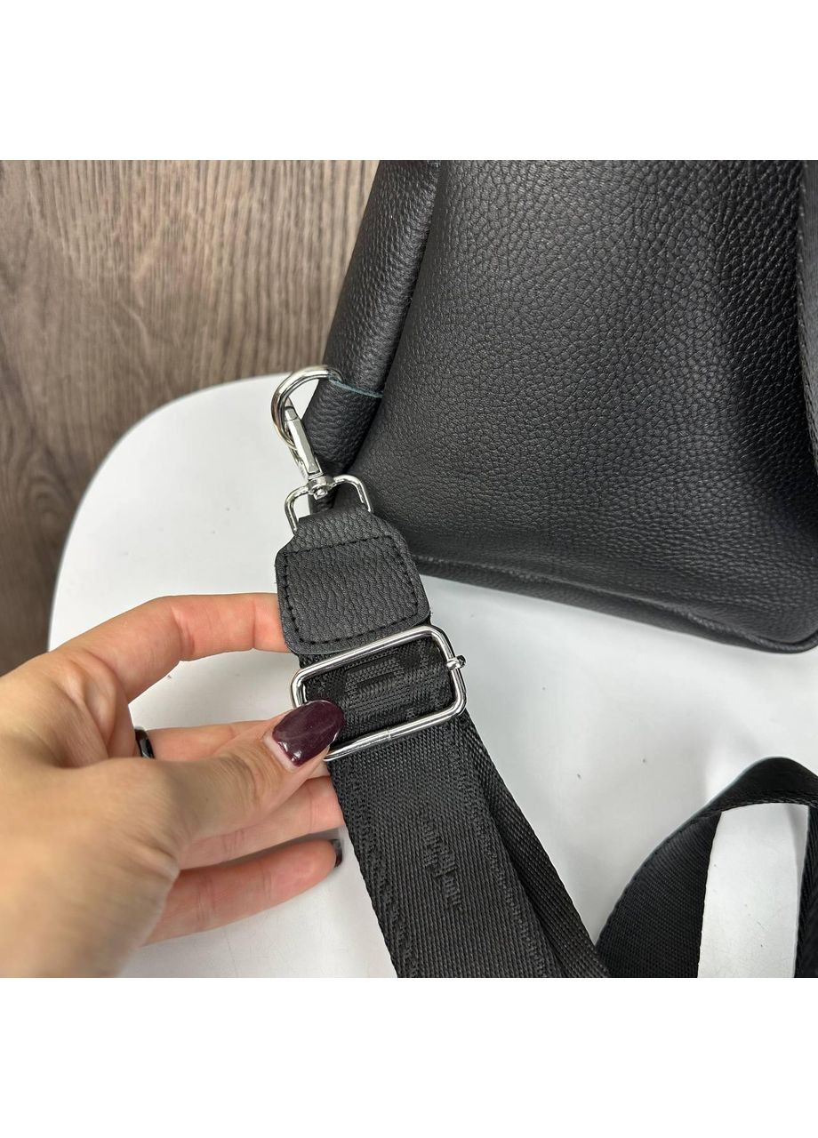 Кожаная мужская сумка бананка мессенджер на грудь стиль Луи Витон черная барсетка из натуральной кожи для мужчин и женщин ProDobro (363221573)