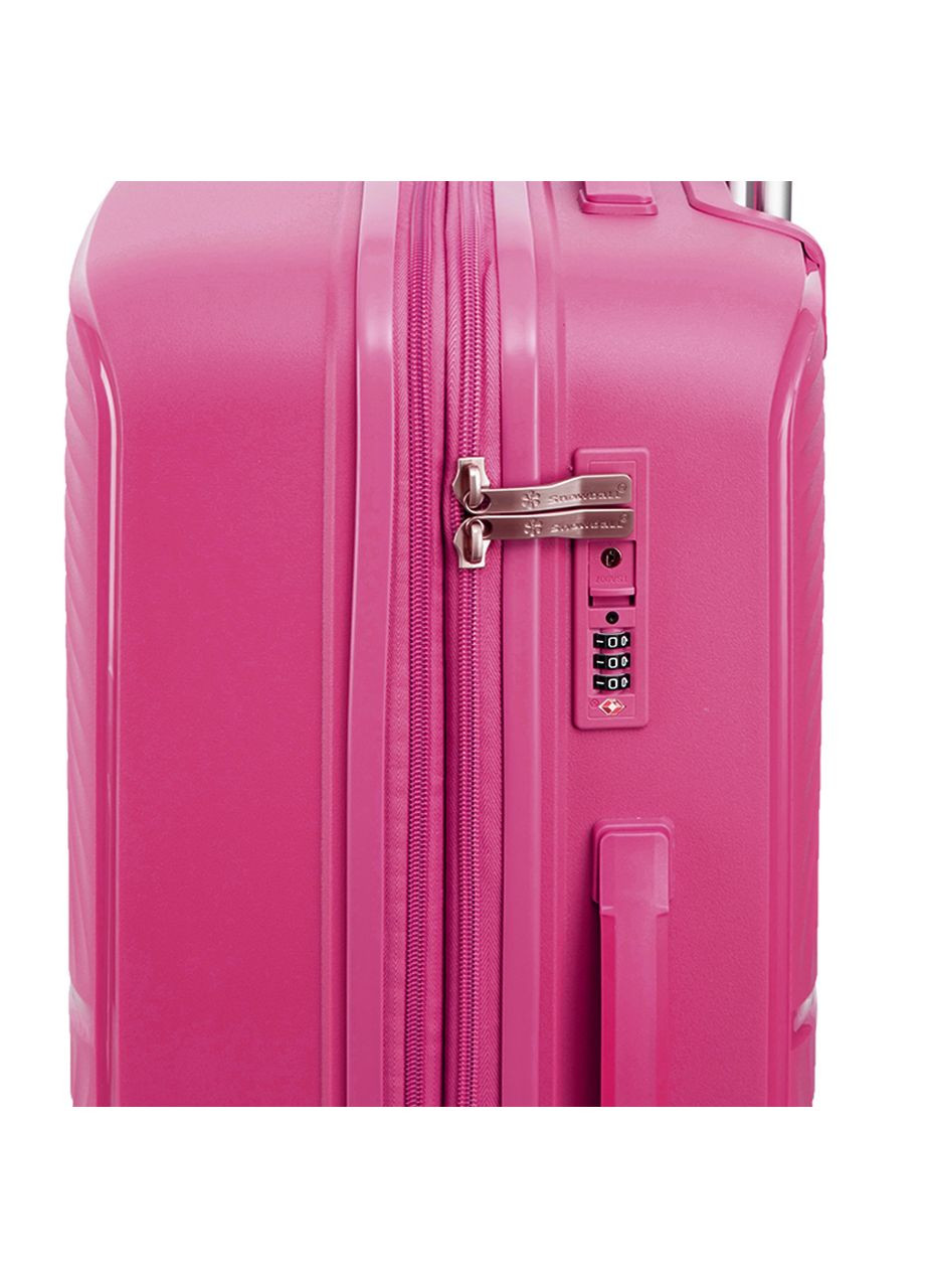 Чемодан средний 40903 полипропилен Малиновый Snowball (350878435)