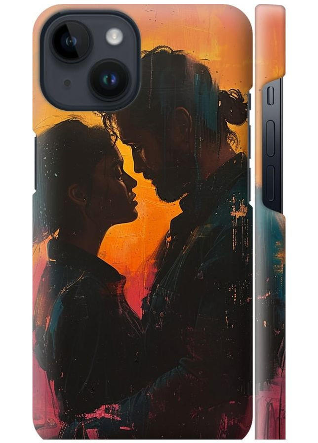 3D пластиковий матовий чохол 'Кохання на полотні' для Endorphone apple iphone 14 (286771533)