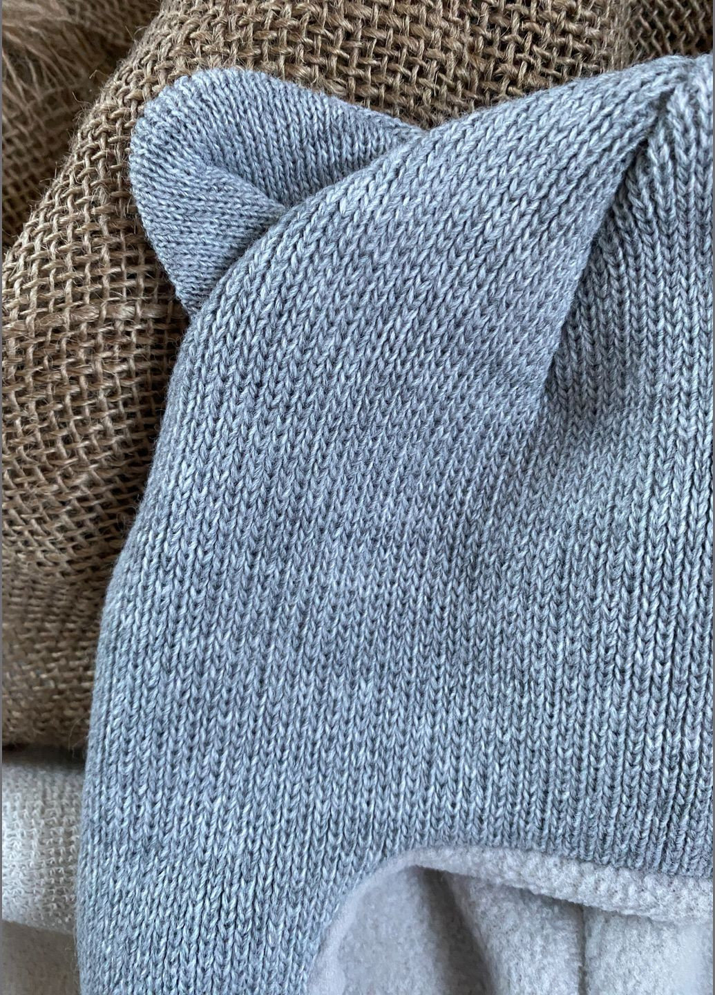 Детский шлем-шапка на зиму с милыми ушками котика Talvi Котик (307285024)