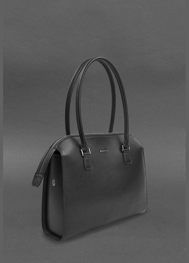 Женская кожаная сумка Business черный Краст (A-028515) BlankNote (327874103)