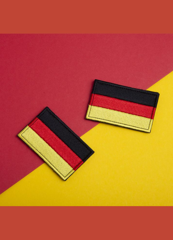 Набір шевронів 2 шт на липучці Прапор Німеччини 5х8 см ФРН вишитий патч нашивка шеврон Німеччина IDEIA (275870211)