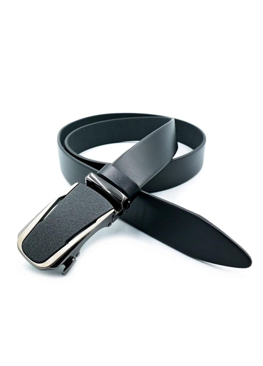 Чоловічий шкіряний ремінь-автомат 3,5 х 110-120 см Чорний Weatro (347316083)