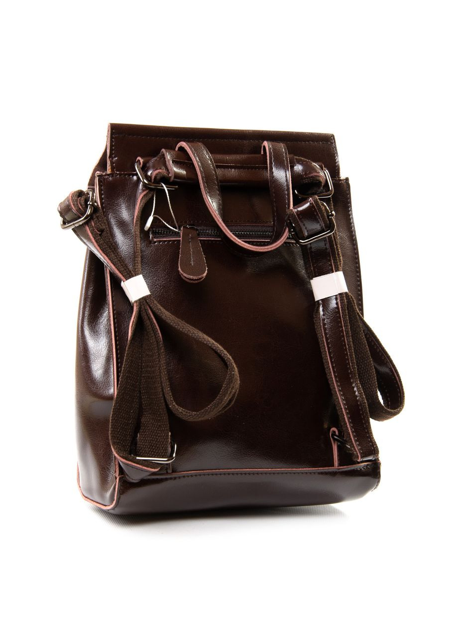 Рюкзак жіночий коричневий натуральна шкіра код 25-8504 Уцінка (читайте опис) PTR No Brand (317769198)