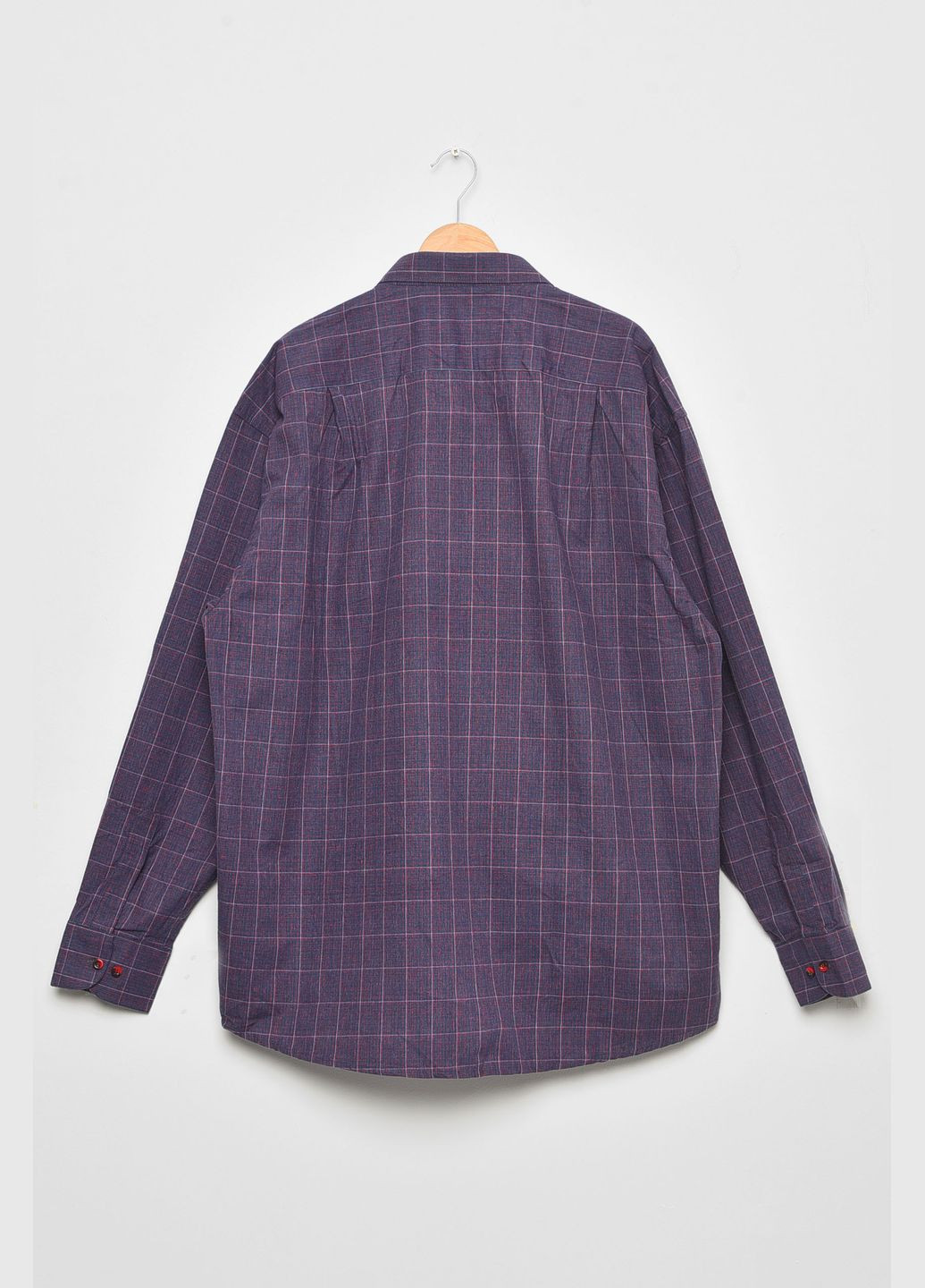 Фиолетовая кэжуал рубашка в клетку Let's Shop