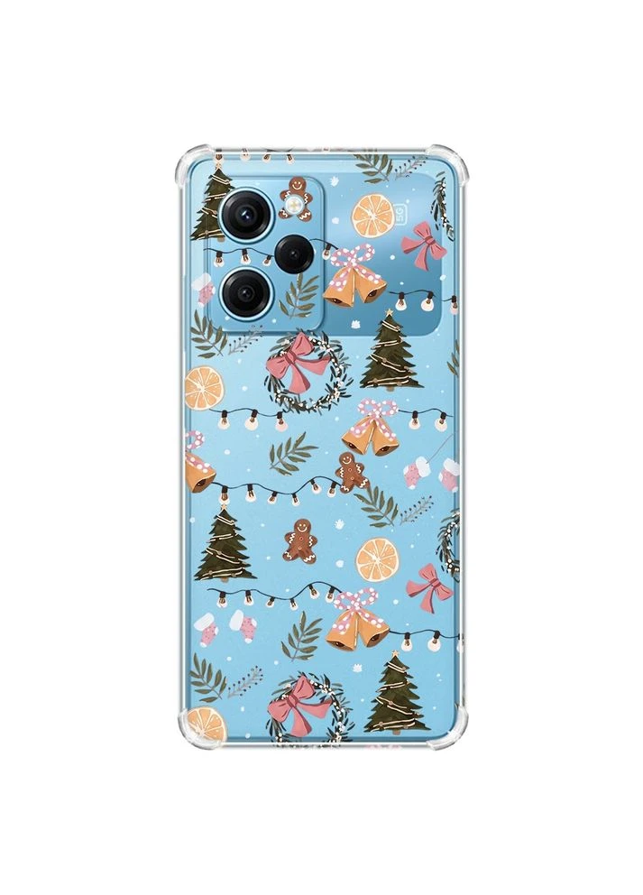 Чохол з потовщеними кутами на Xiaomi Redmi Note 12 Pro Speed 5G Новорічний фон (принт 425) Creative (400138179)
