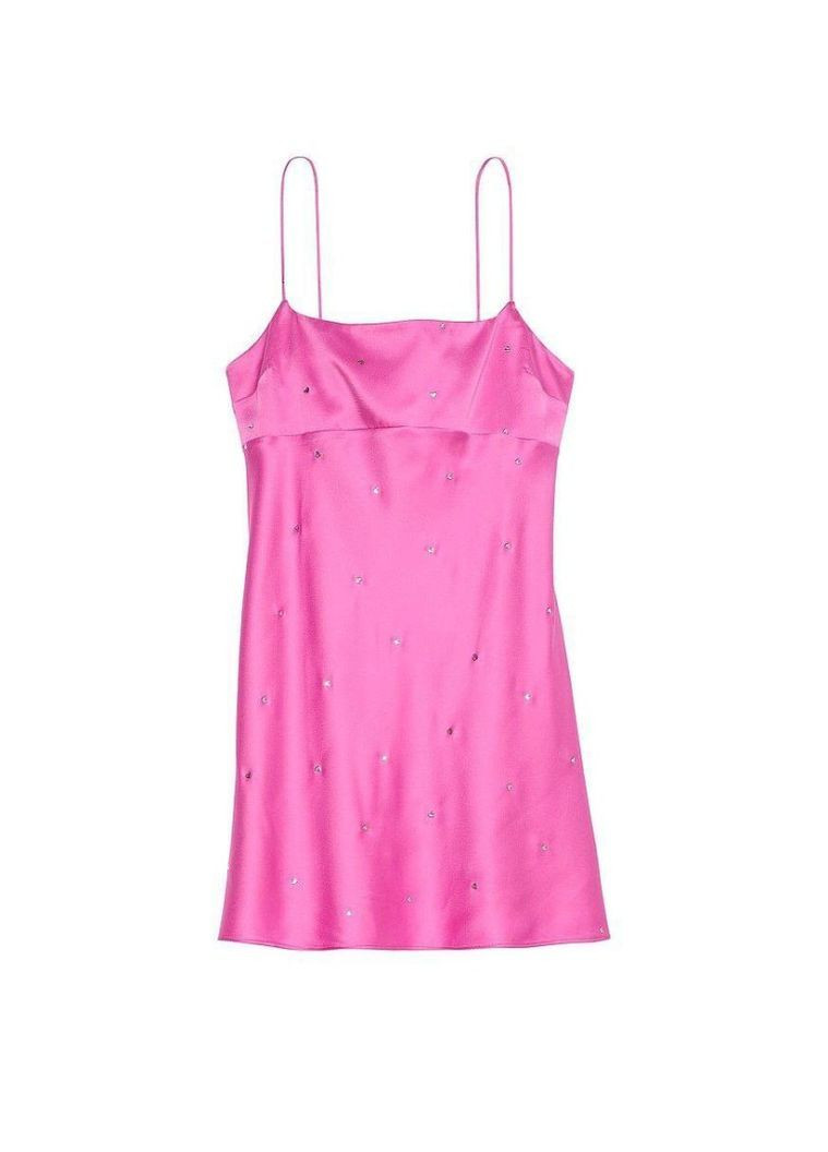 Платье для сна сатиновое Glazed Satin Dew Drop Heart Slip Dress Victoria's Secret (368152060)